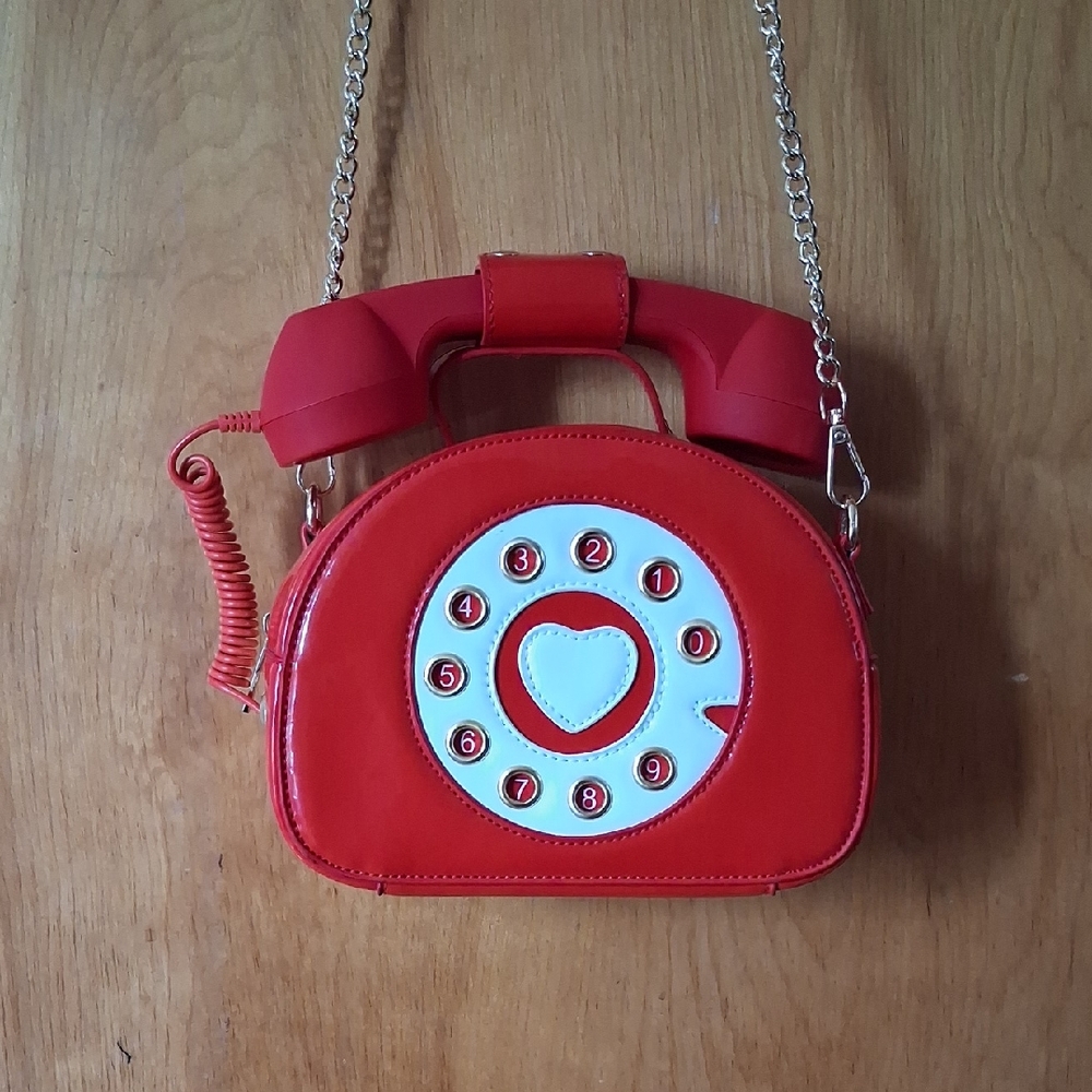 Retro Red Telephone Shoulder Bag